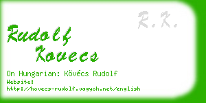 rudolf kovecs business card